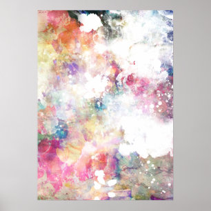 Abstrakte Grundierung mit Aquarellfarbe 2 Poster