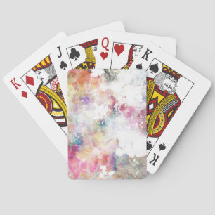 Abstrakte Grundierung mit Aquarellfarbe 2 Spielkarten