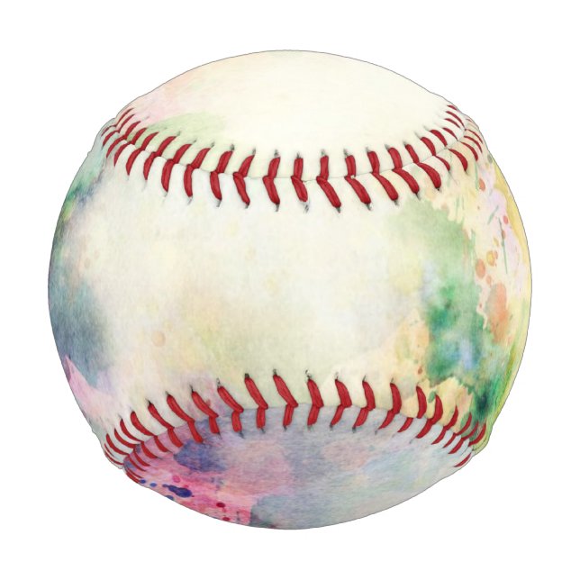 Abstrakte Grundierung mit Aquarellfarbe Baseball (Vorderseite)
