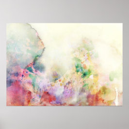 Abstrakte Grundierung mit Aquarellfarbe Poster