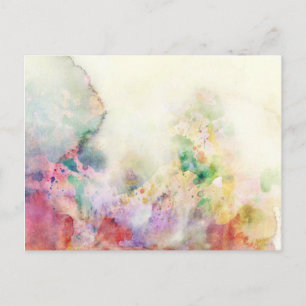 Abstrakte Grundierung mit Aquarellfarbe Postkarte