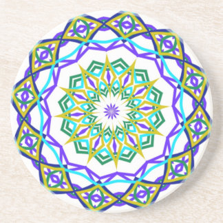 Abstrakte grüne Blumen-Drehung Getränkeuntersetzer