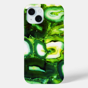 Abstrakte grüne Geode, grüner Edelstein Case-Mate iPhone Hülle