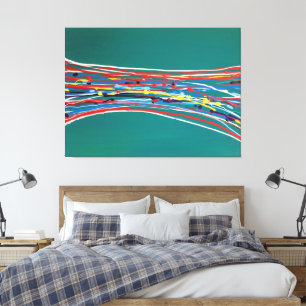 Abstrakte Grüne Kunst Zeitgenössisch Modern Leinwanddruck