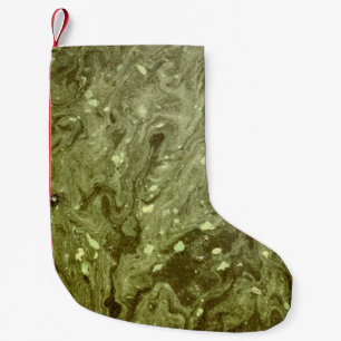 Abstrakte grüne Malerei Kleiner Weihnachtsstrumpf