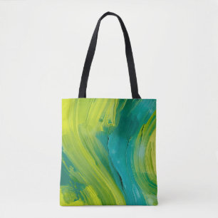 Abstrakte grüne Pinselstrich-Tasche – Moderne Kuns Tasche