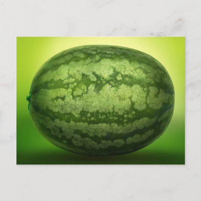 Abstrakte Grüne Rind einer Wassermelone Postkarte (Vorderseite)