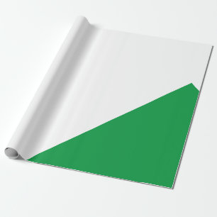 Abstrakte grüne Spikes Palm Blätter Muster Weiß Geschenkpapier