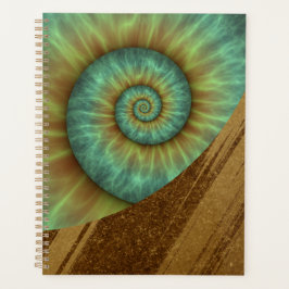 Abstrakte Grüne Spirale Natur Kunst Planer