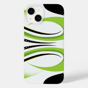 Abstrakte, grüne und schwarze Kurve Case-Mate iPhone 14 Hülle