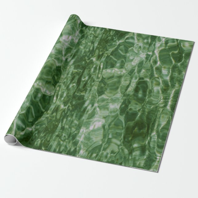 Abstrakte grüne Wasser-Geschenk-Verpackung Geschenkpapier (Ungerollt)