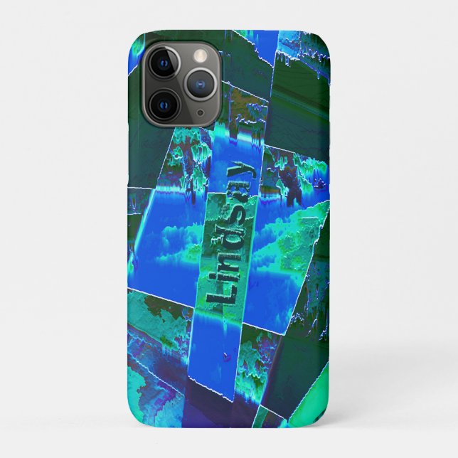 Abstrakte grüne Weideflächen und blauer Himmel, ei Case-Mate iPhone Hülle (Rückseite)