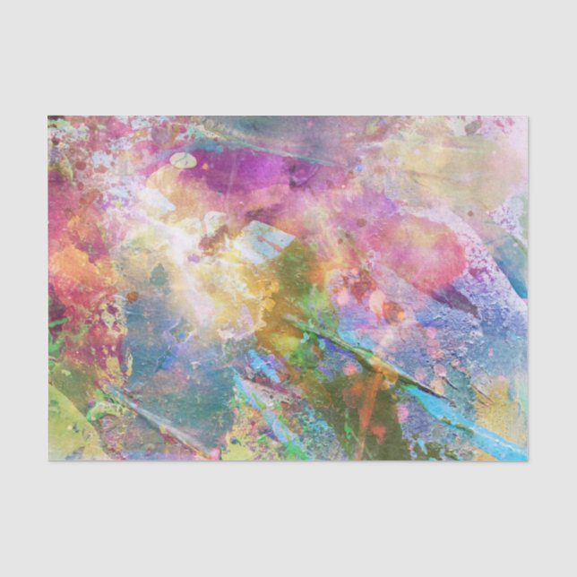 Abstrakte Grungebeschaffenheit mit Watercolorfarbe Seidenpapier (Vorderseite)