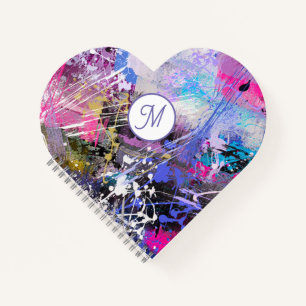 Abstrakte, grungelige Farbe Notizbuch