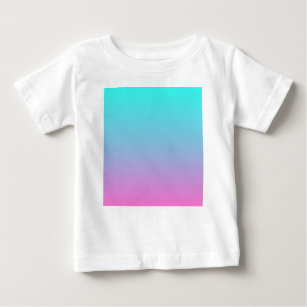 abstrakte, gürtelrosa, türkisfarbene Omeletöne Baby T-shirt