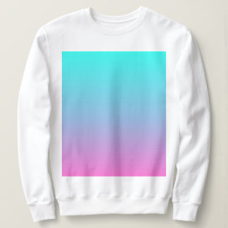 abstrakte, gürtelrosa, türkisfarbene Omeletöne Sweatshirt