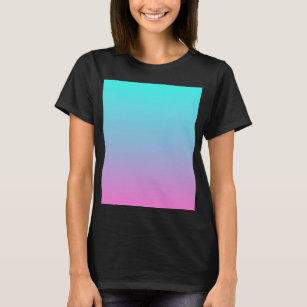 abstrakte, gürtelrosa, türkisfarbene Omeletöne T-Shirt