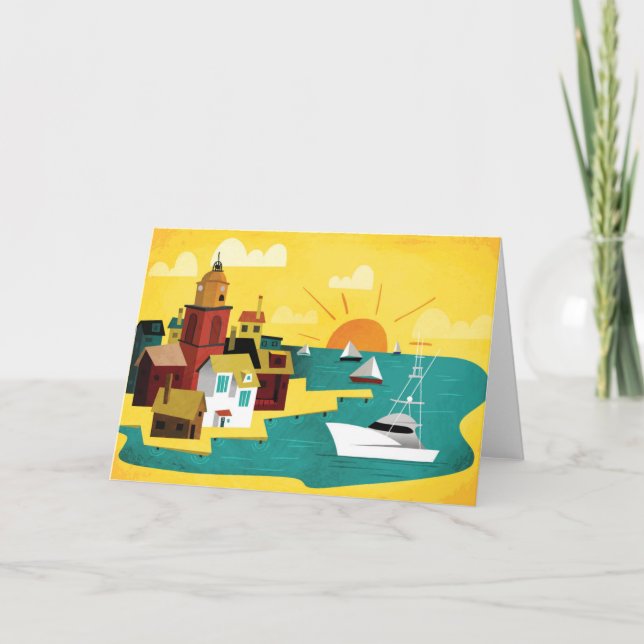 Abstrakte Hafenstadt Karte (Vorderseite)