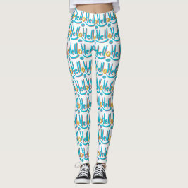 Abstrakte Hallo Musterkunst Leggings