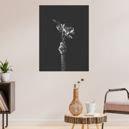 abstrakte Hand halten Blume Feinkunstwerk Poster