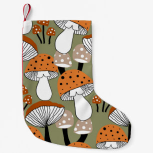 Abstrakte Hand Zeichnend bunte Pilze Wiederholen Kleiner Weihnachtsstrumpf