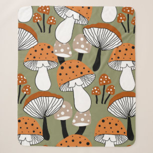 Abstrakte Hand Zeichnend bunte Pilze Wiederholen Sherpadecke