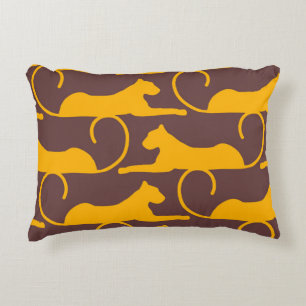 Abstrakte Hand Zeichnend Leopard Cheetah Panther C Dekokissen