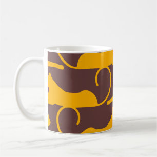 Abstrakte Hand Zeichnend Leopard Cheetah Panther C Kaffeetasse