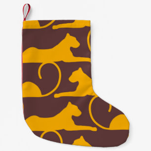 Abstrakte Hand Zeichnend Leopard Cheetah Panther C Kleiner Weihnachtsstrumpf