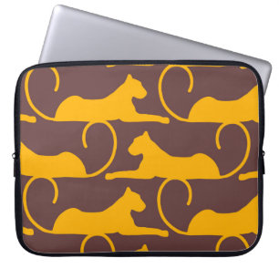 Abstrakte Hand Zeichnend Leopard Cheetah Panther C Laptopschutzhülle