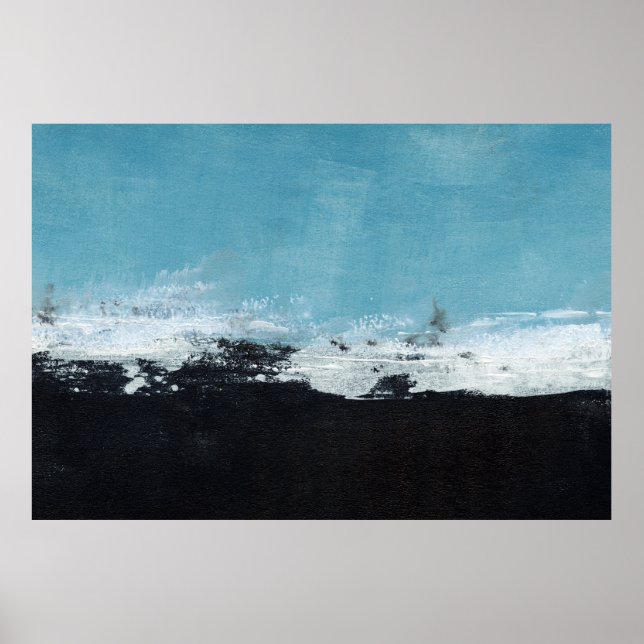 Abstrakte handbemalte Landschaft Poster (Vorne)