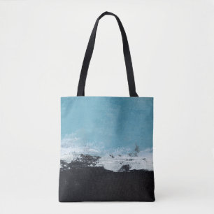 Abstrakte handbemalte Landschaft Tasche
