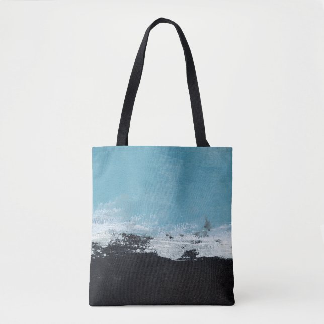 Abstrakte handbemalte Landschaft Tasche (Vorderseite)
