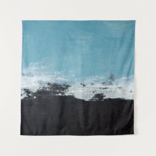 Abstrakte handbemalte Landschaft Wandteppich