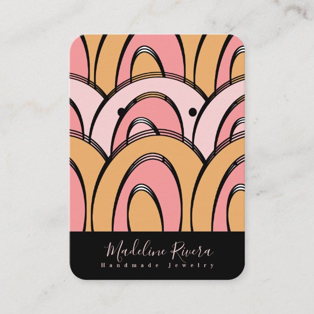 Abstrakte handgefertigte Kunsthandwerkskarten Telefonnummerkarte (Vorderseite)