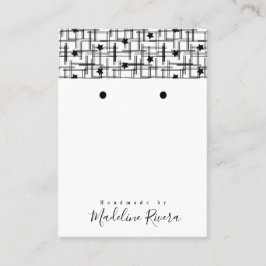 Abstrakte handgefertigte Kunsthandwerkskarten Telefonnummerkarte