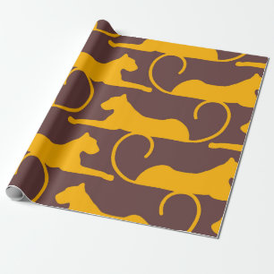 Abstrakte Handzeichnung Leopard Gepard Panther Kat Geschenkpapier