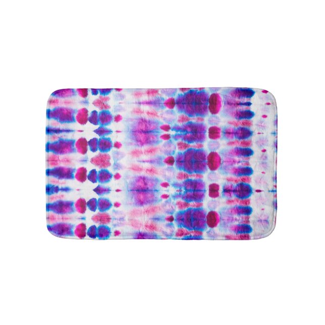 Abstrakte, hellrote Gelbe Kunst Badematte (Vorderseite)