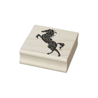 abstrakte Hengstkunst Briefmarke Gummistempel