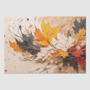 Abstrakte Herbst-Herbstlaube Folien-Dekoupage Seidenpapier