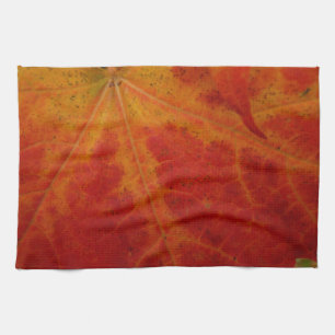 Abstrakte Herbst-Naturfotografie mit rotem Ahornbl Geschirrtuch