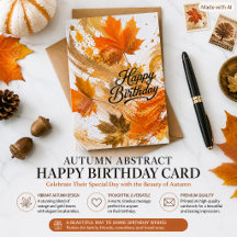 Abstrakte Herbstblätter Alles Gute zum Geburtstag 
