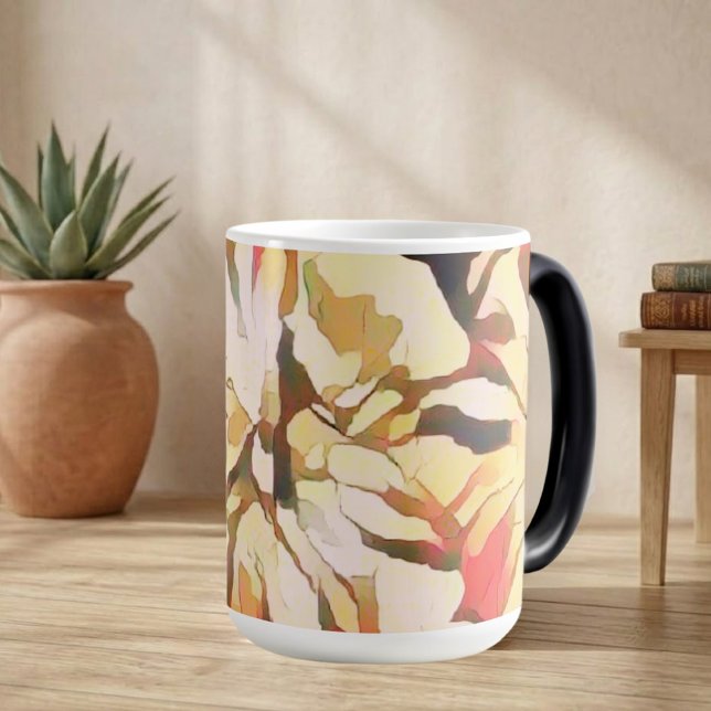 Abstrakte Herbstblume Verwandlungstasse (Von Creator hochgeladen)