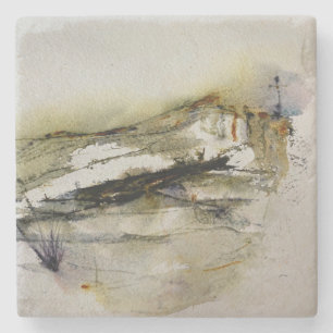 Abstrakte Herbstfarben Landschaft Steinuntersetzer