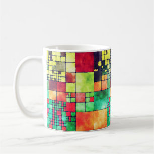 Abstrakte Herbstfliesen Kaffeetasse