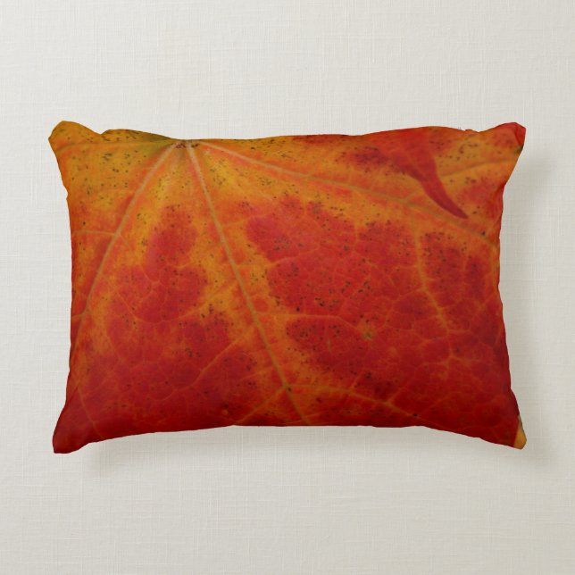 Abstrakte Herbstfotografie aus dem Ahornleaf Dekokissen (Vorderseite)