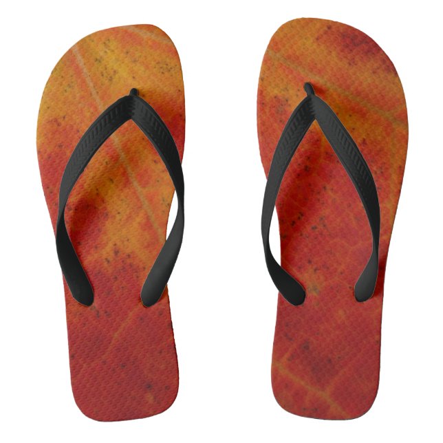 Abstrakte Herbstfotografie aus dem Ahornleaf Flip Flops (Fußbett)