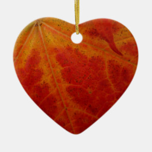Abstrakte Herbstfotografie aus dem Ahornleaf Keramik Ornament