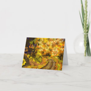 Abstrakte Herbstkunst Vielen Dank Dankeskarte