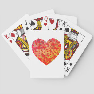 Abstrakte Herz-Konfetti-Kunst Spielkarten